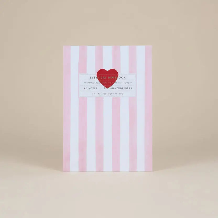 Carnet A5 "Pink stripes" ❤️ Wild Zouzou