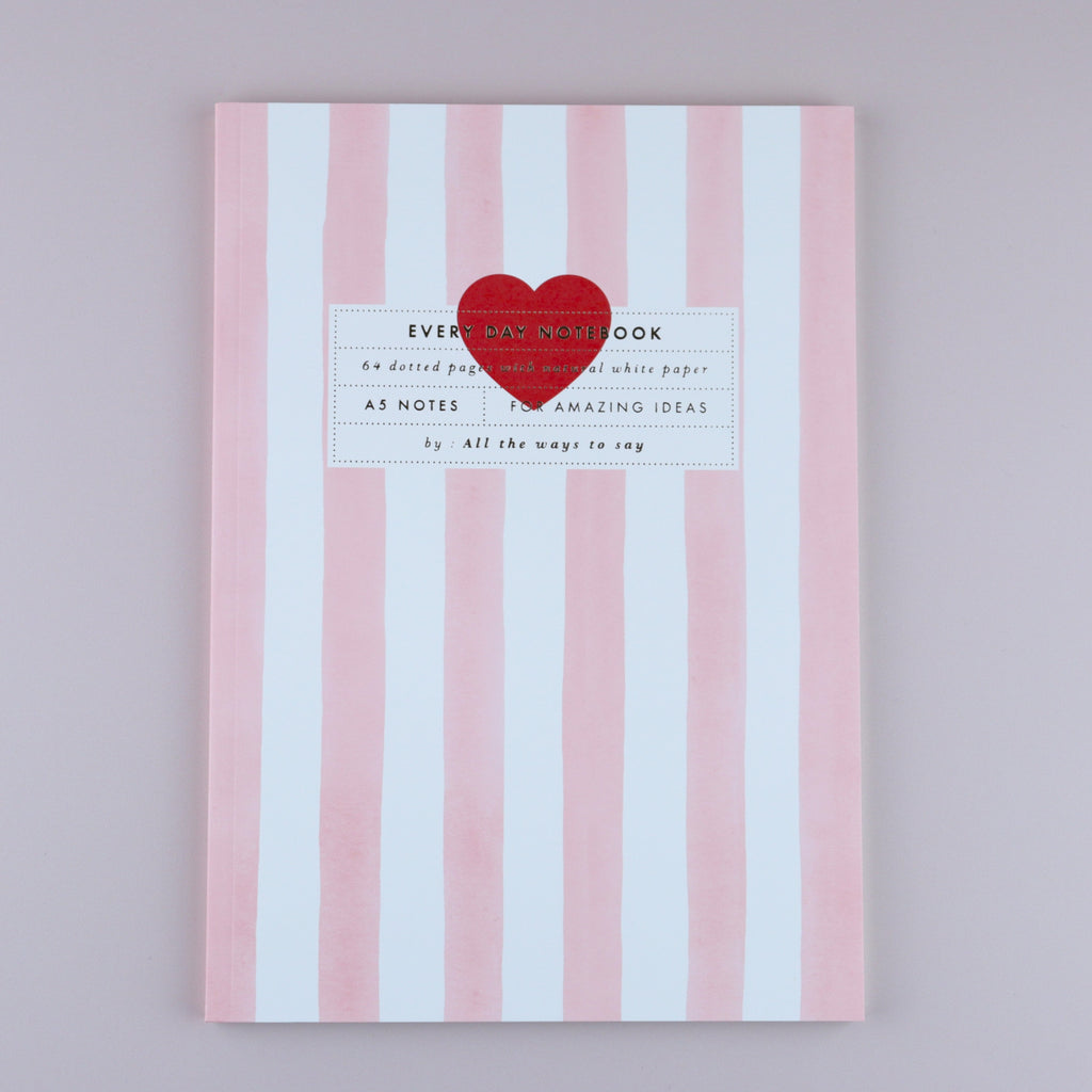 Carnet A5 "Pink stripes" ❤️ Wild Zouzou