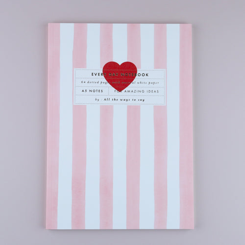 Carnet A5 "Pink stripes" ❤️ Wild Zouzou
