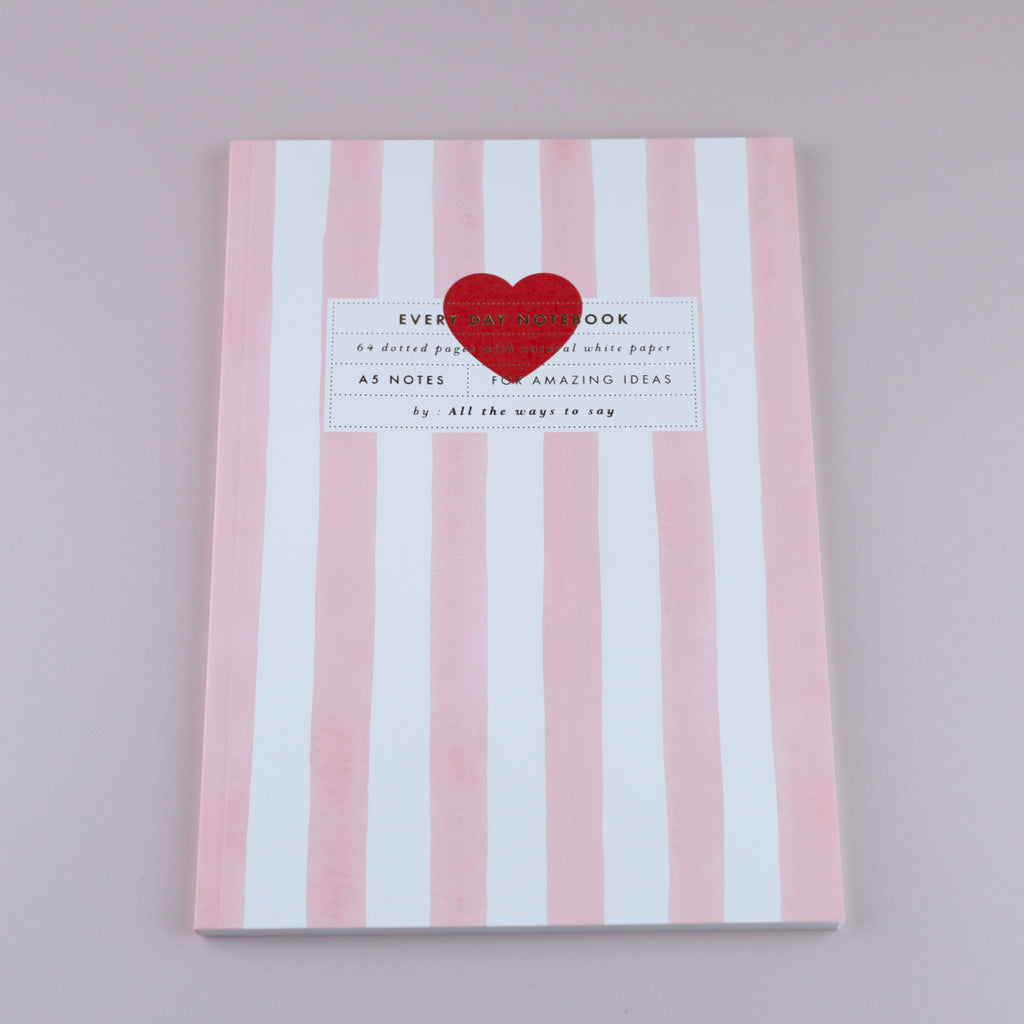 Carnet A5 "Pink stripes" ❤️ Wild Zouzou