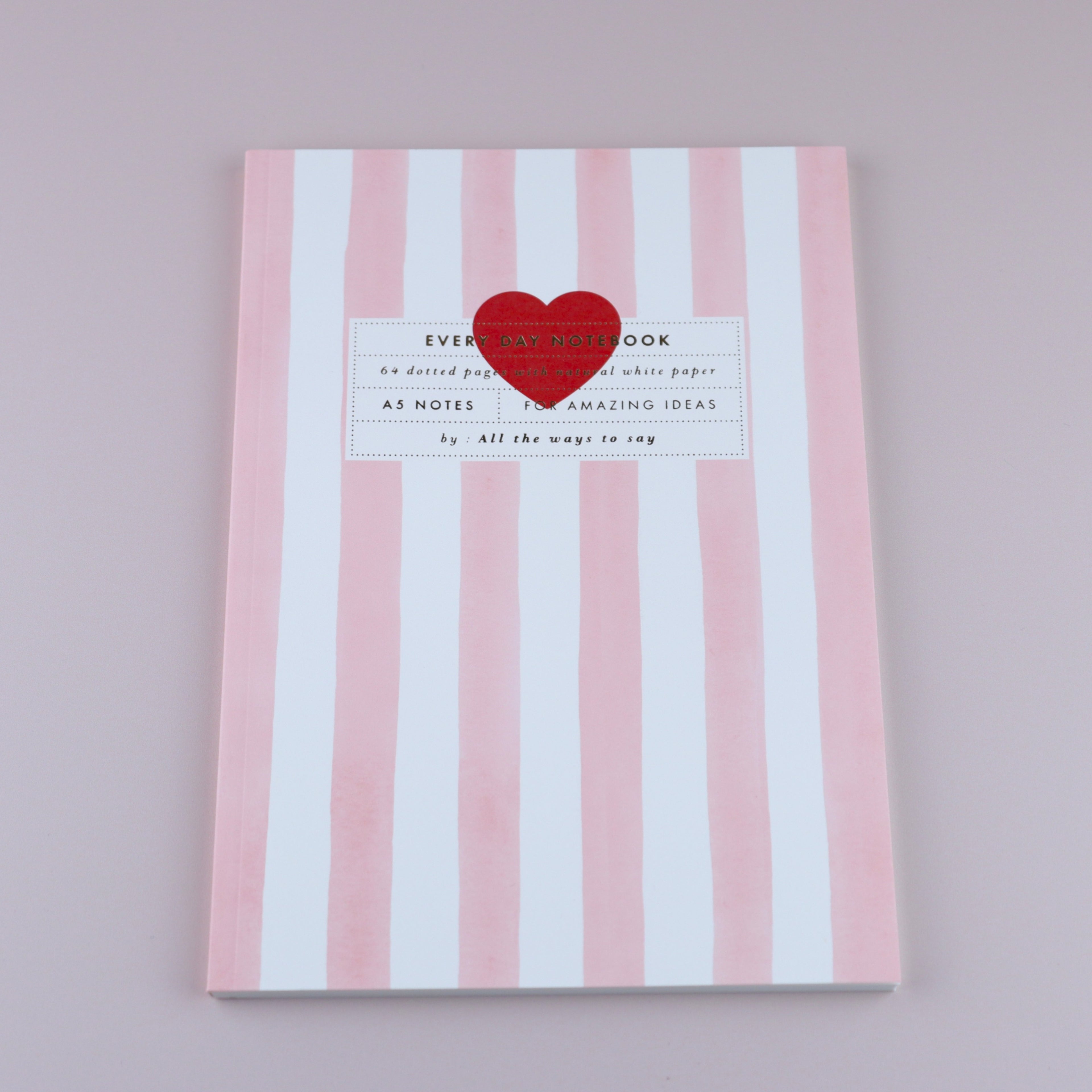 Carnet A5 "Pink stripes" ❤️ Wild Zouzou
