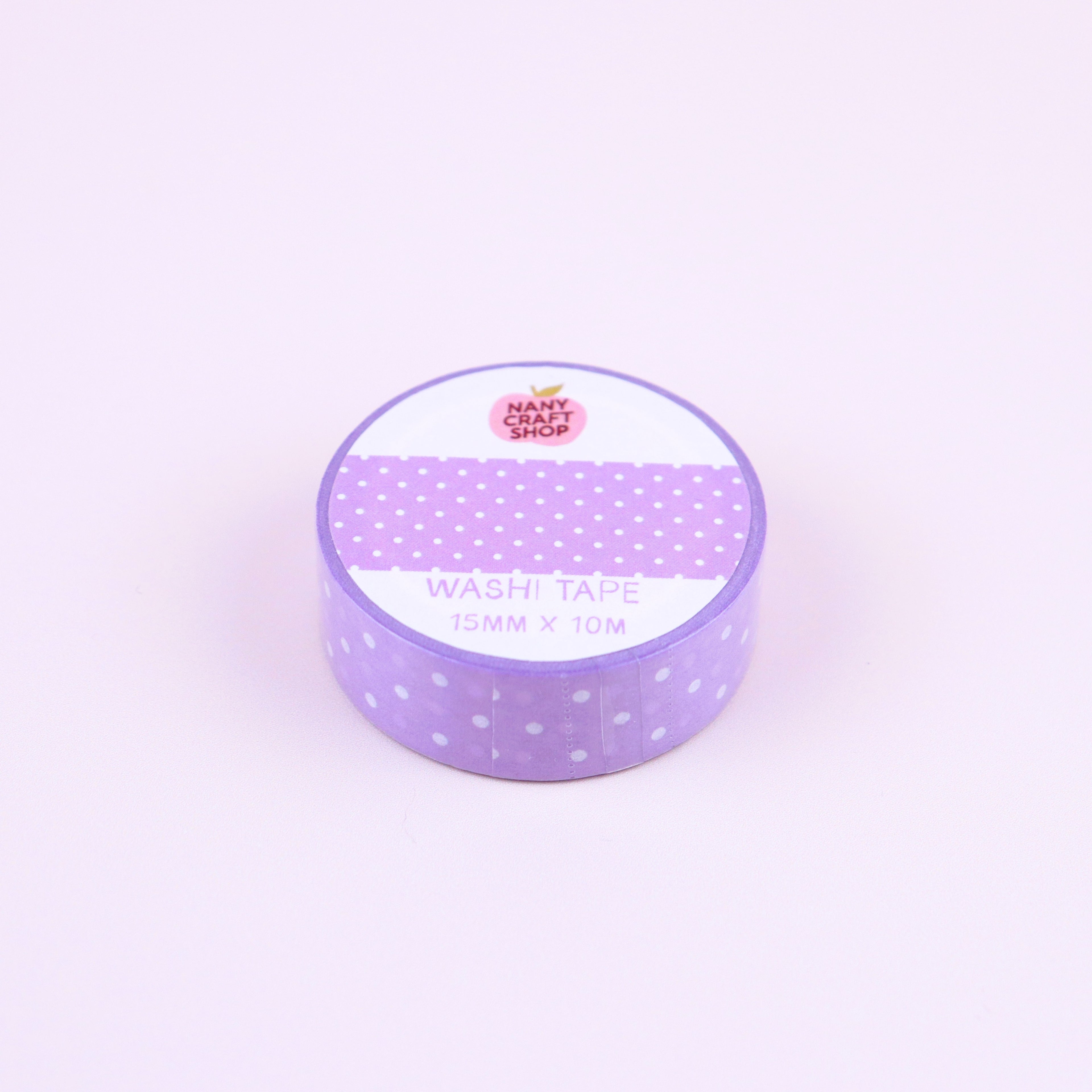 Washi tape Nany Craft Shop, polka dot violet 📒 Nany Craft Shop