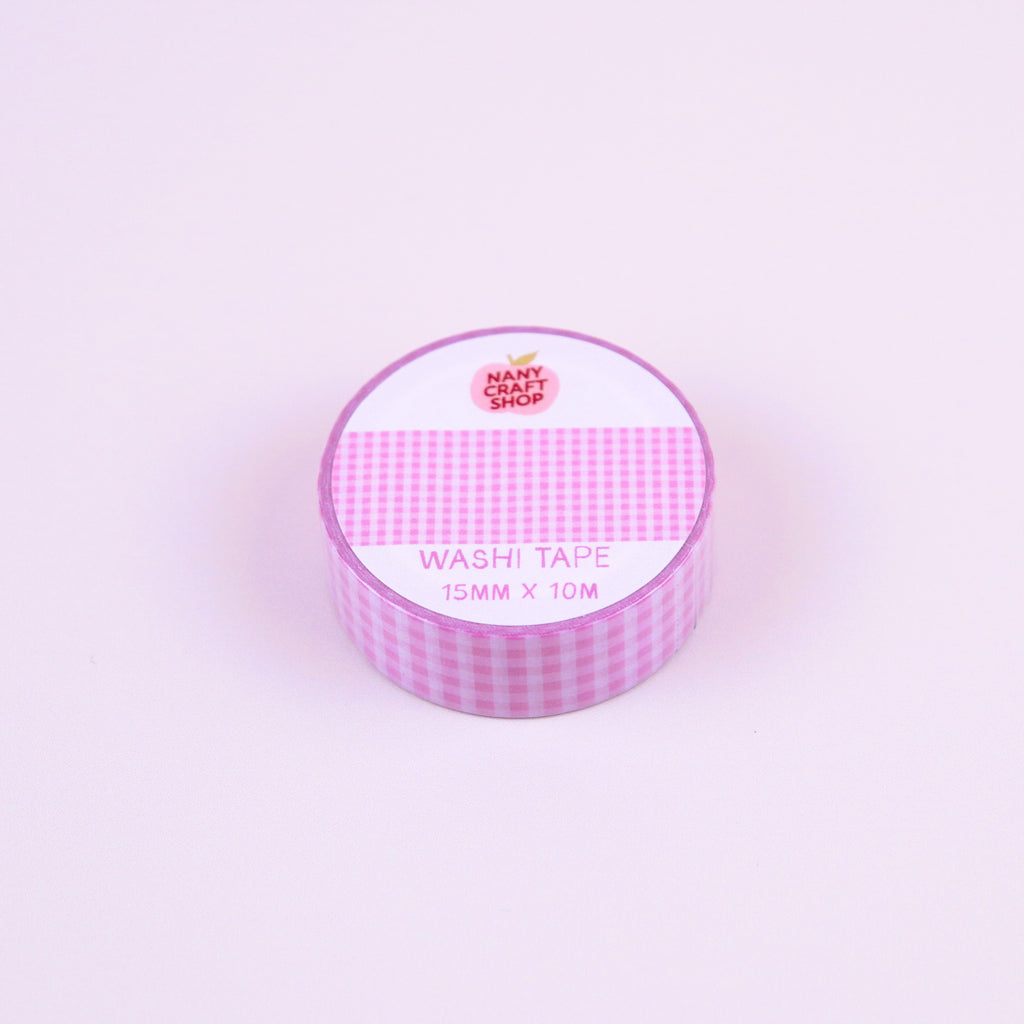 Washi tape Nany Craft Shop, vichy rose 📒 Nany Craft Shop