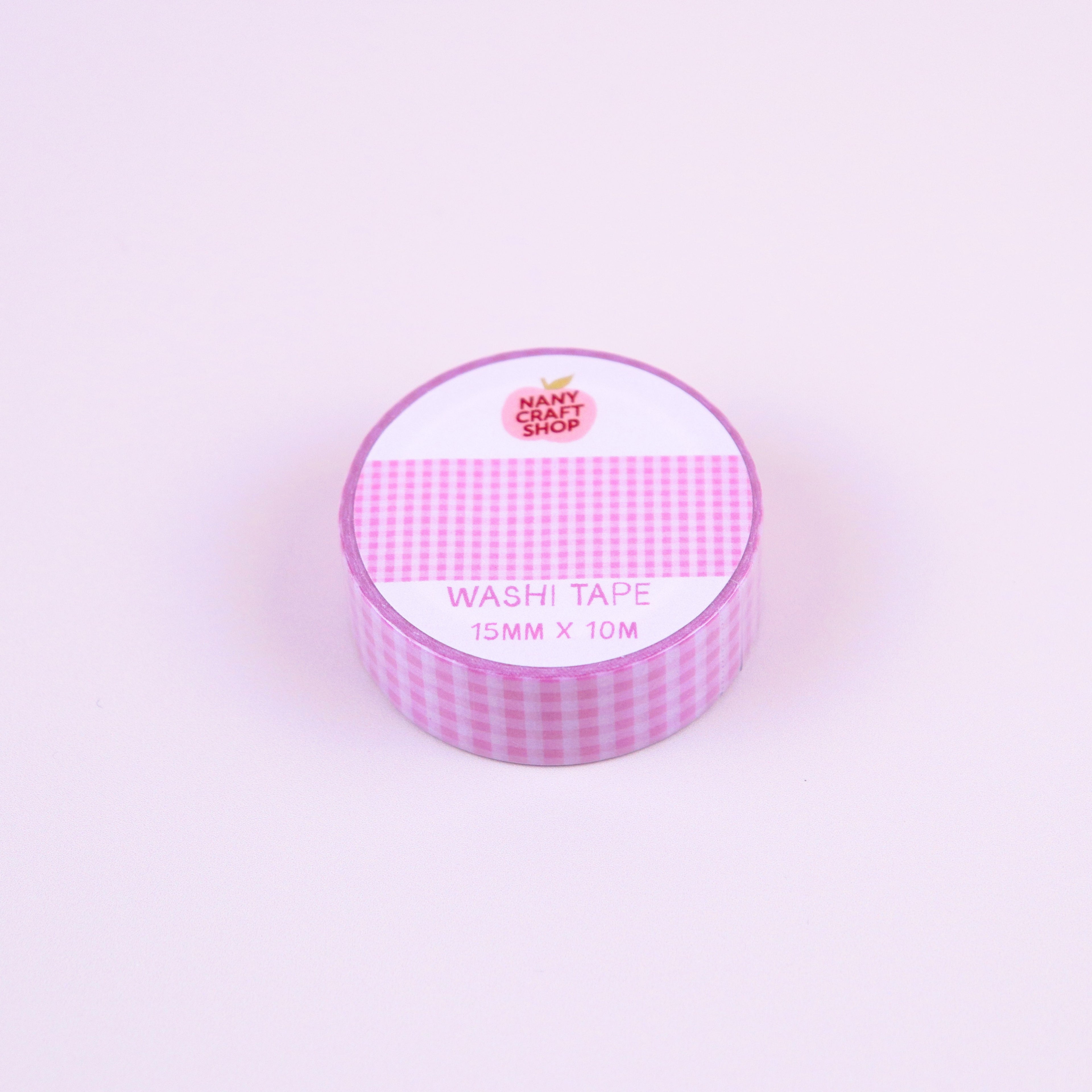 Washi tape Nany Craft Shop, vichy rose 📒 Nany Craft Shop