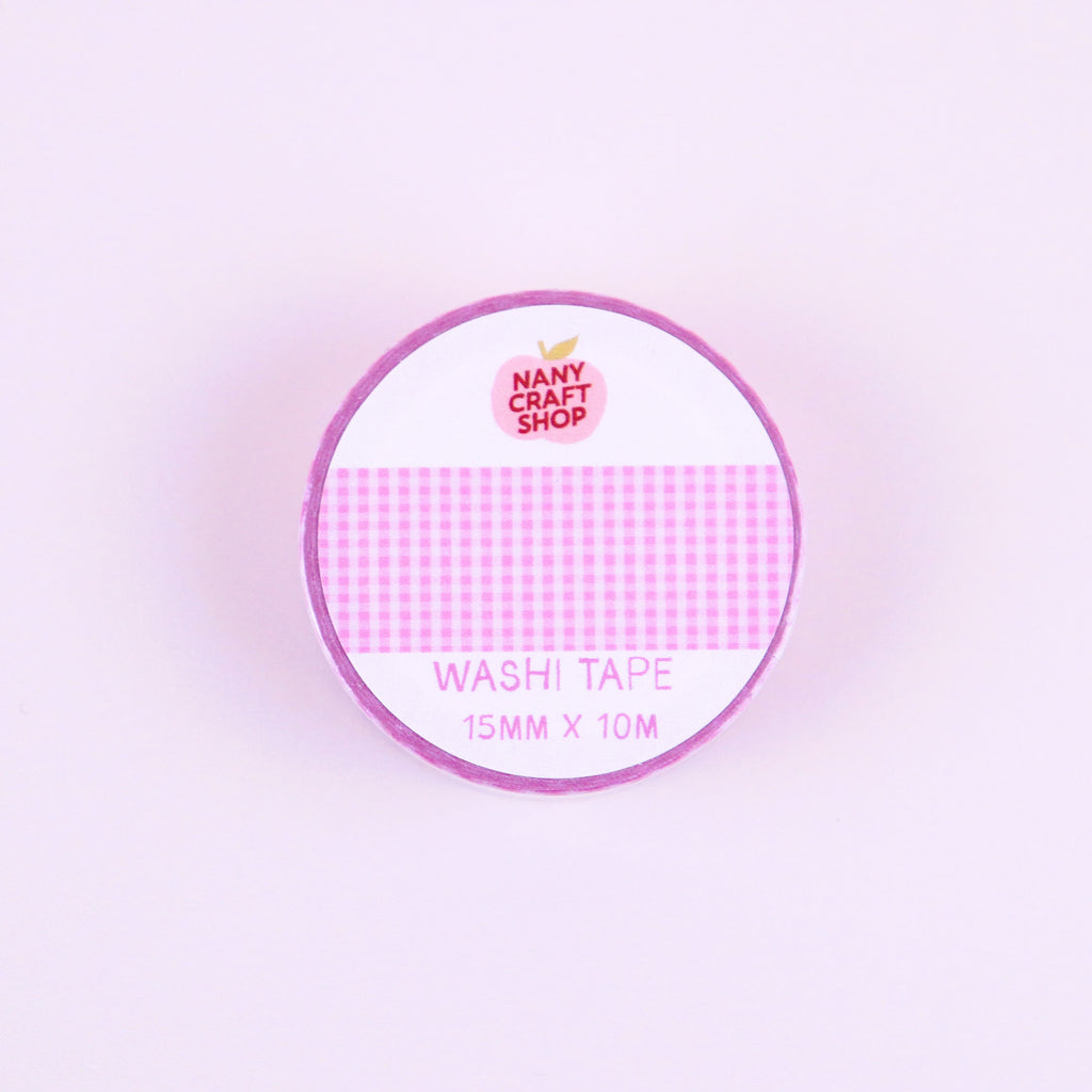 Washi tape Nany Craft Shop, vichy rose 📒 Nany Craft Shop