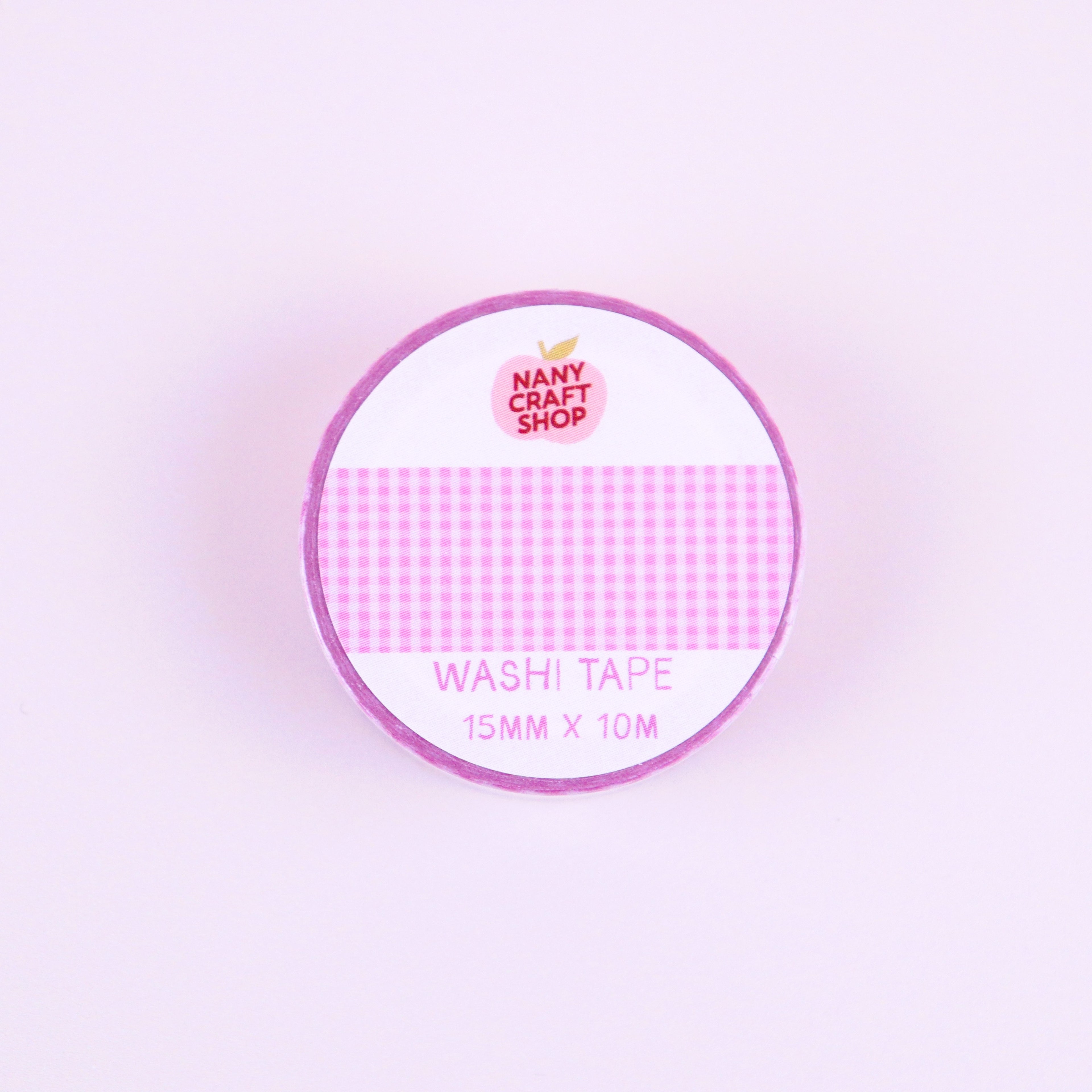 Washi tape Nany Craft Shop, vichy rose 📒 Nany Craft Shop