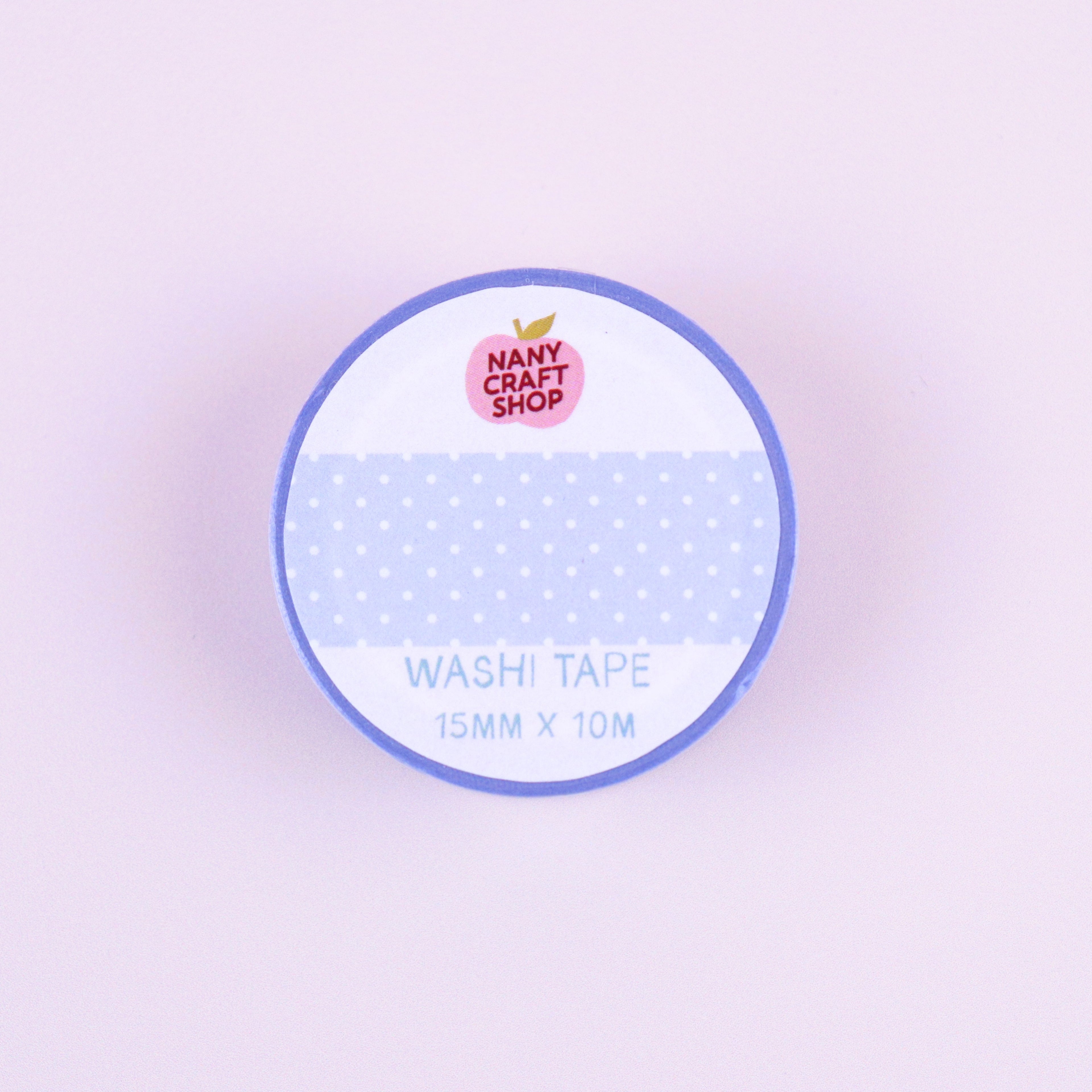 Washi tape Nany Craft Shop, polka dot bleu 📒 Nany Craft Shop