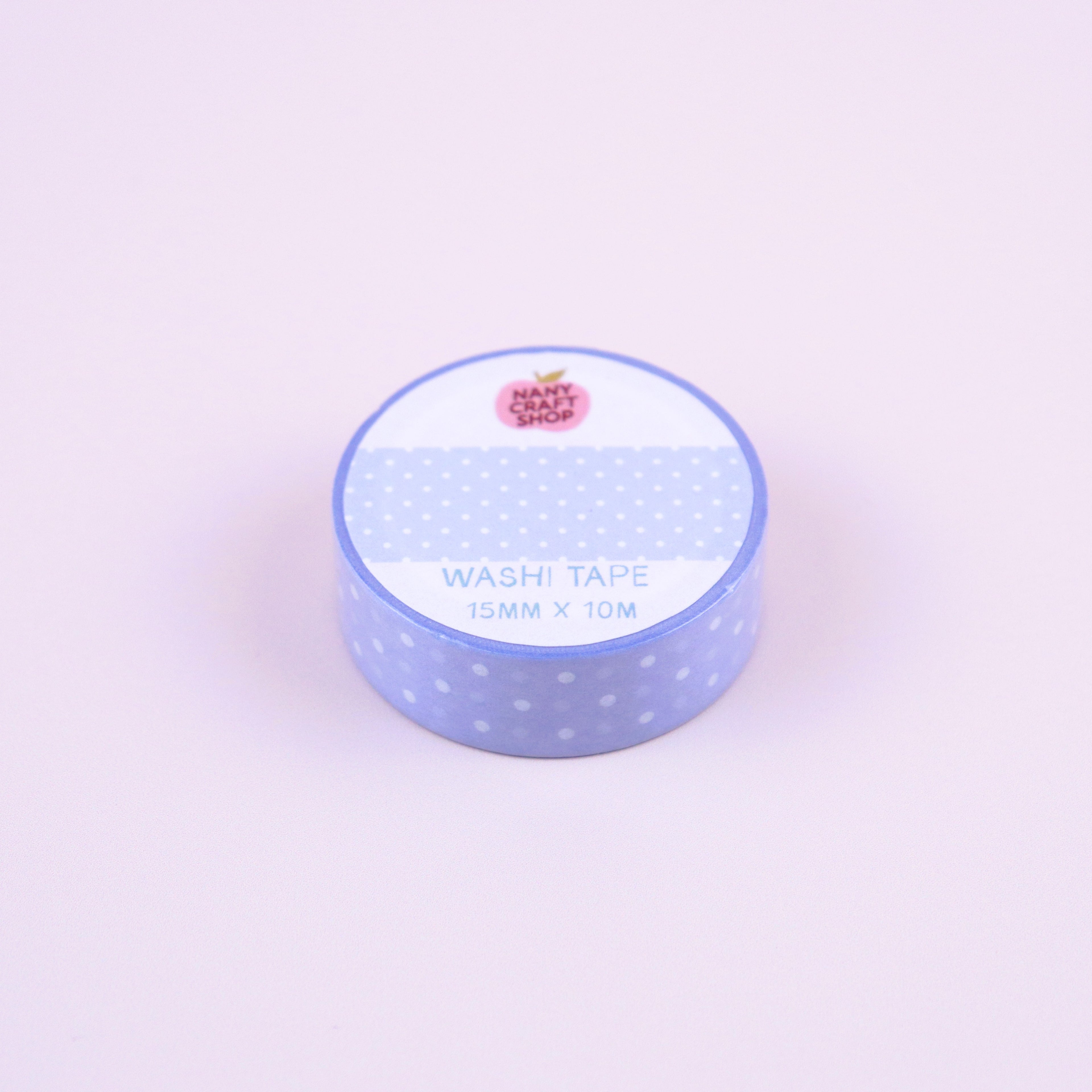 Washi tape Nany Craft Shop, polka dot bleu 📒 Nany Craft Shop