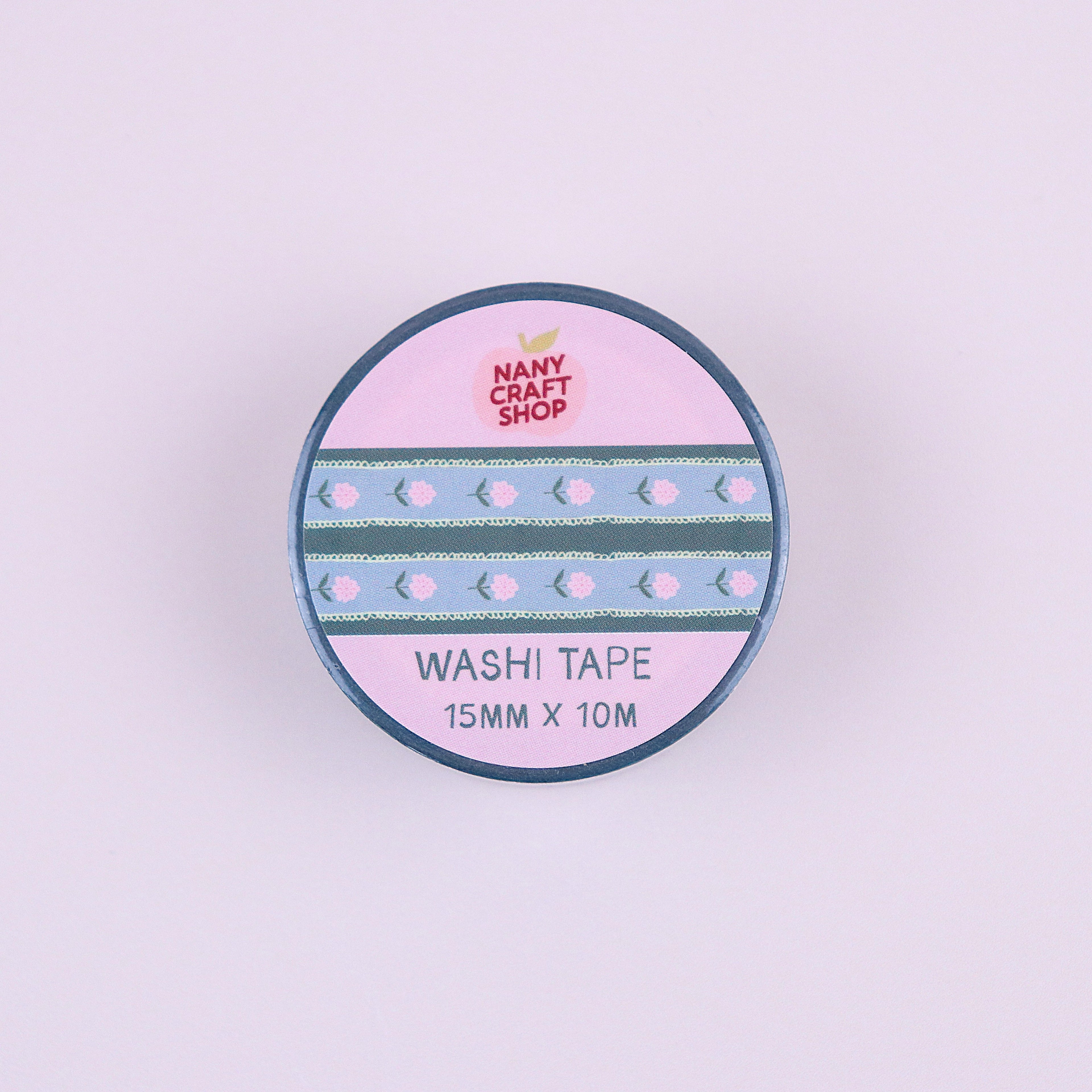 Washi tape Nany Craft Shop, motif fleurs 📒 Nany Craft Shop