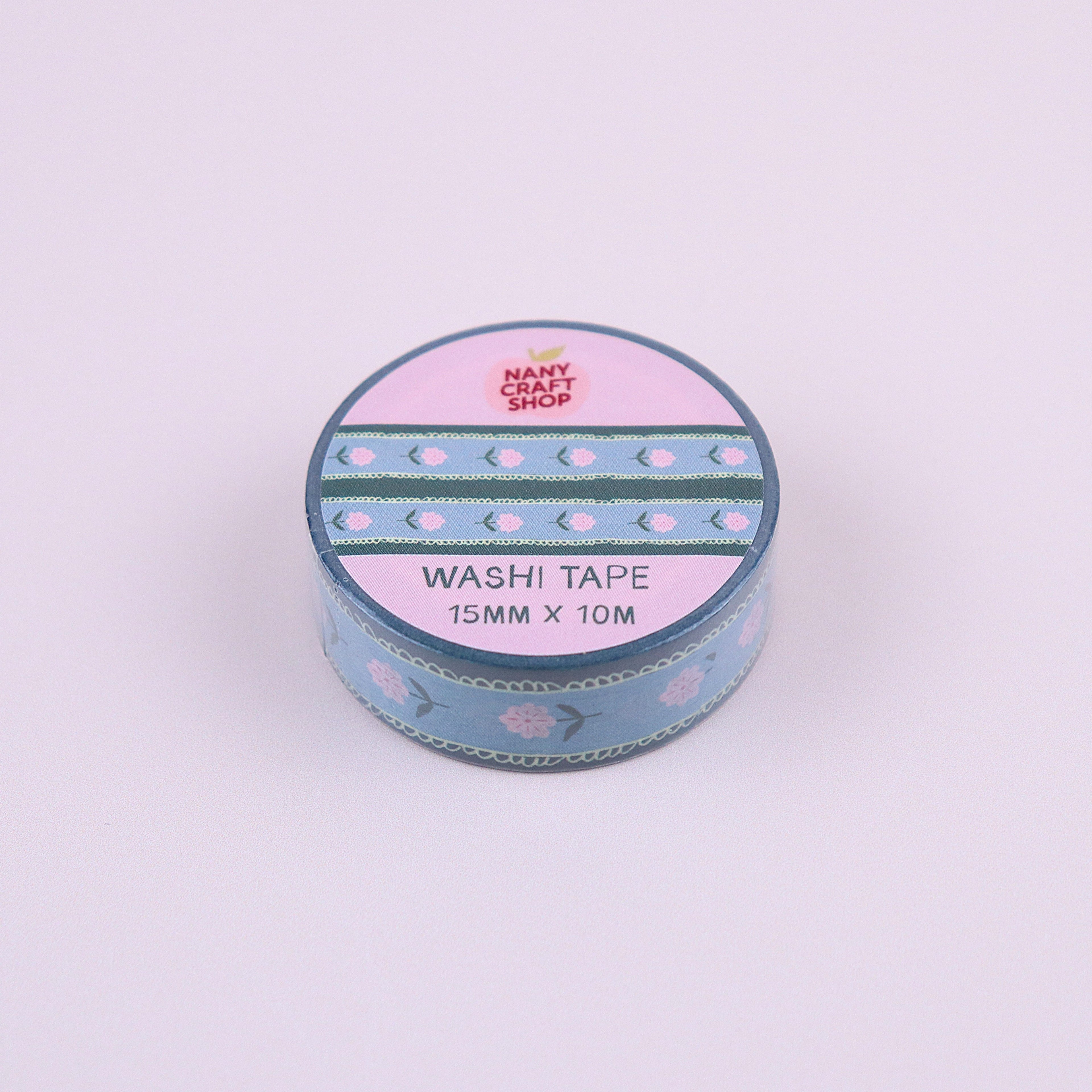 Washi tape Nany Craft Shop, motif fleurs 📒 Nany Craft Shop