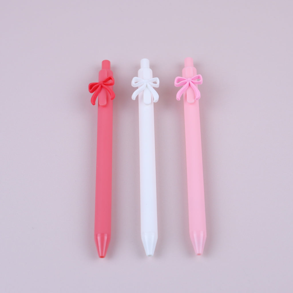 Lot de 3 stylos bille détail nœud  🎀 Wild Zouzou