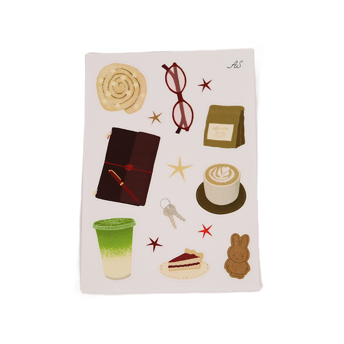 Planche de stickers "Coffee girl" - Atelier Saladelle 🍵 Atelier Saladelle