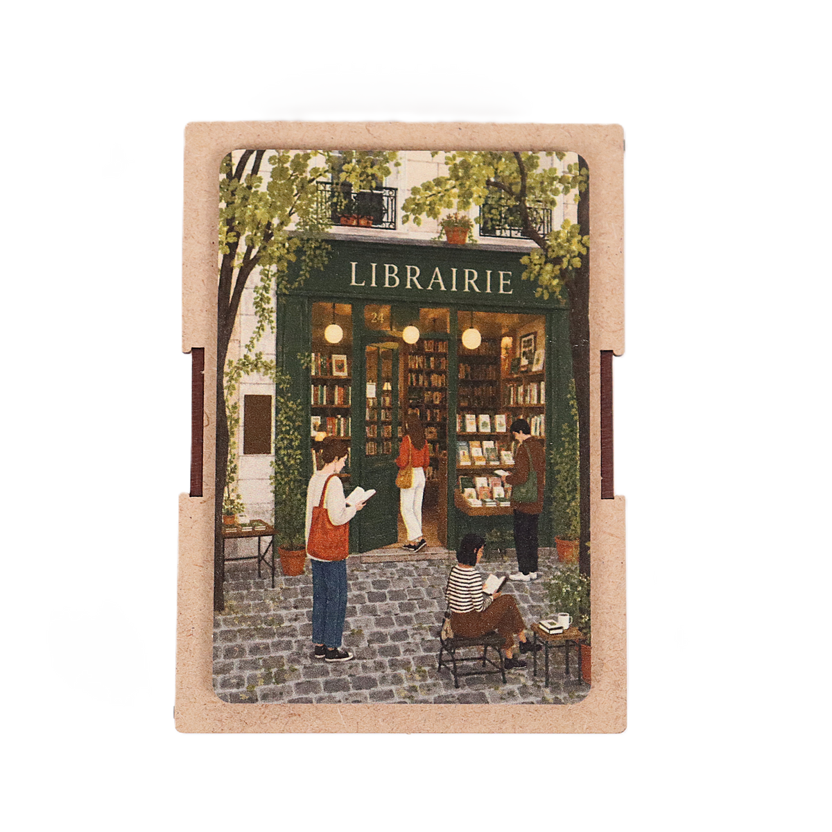 Mini puzzle en bois "Librairie parisienne" - Bywood 🧩 Bywood