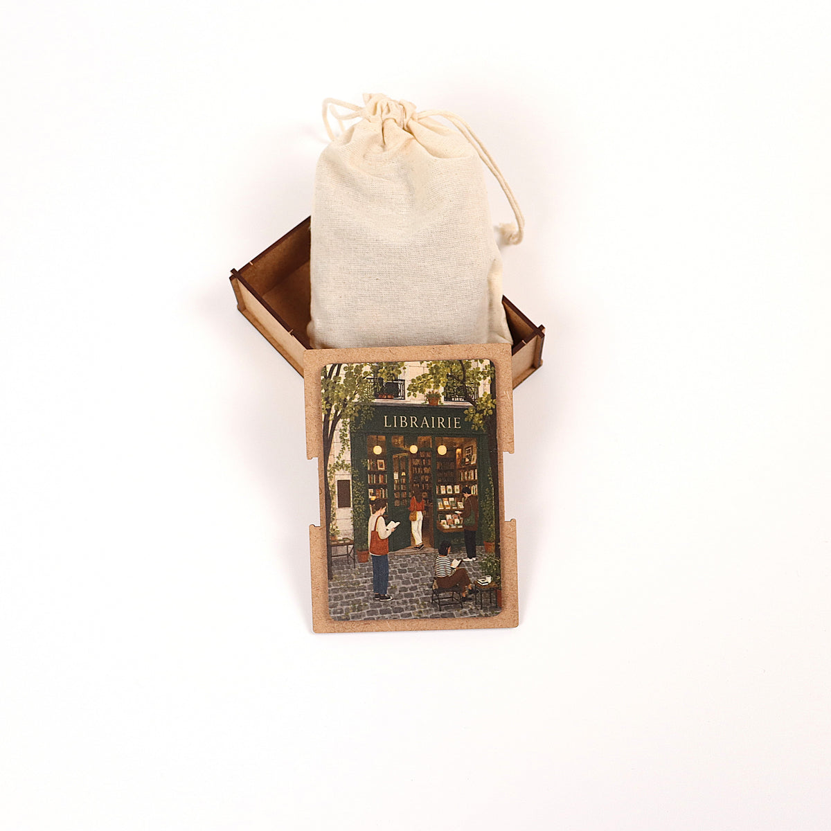 Mini puzzle en bois "Librairie parisienne" - Bywood 🧩 Bywood