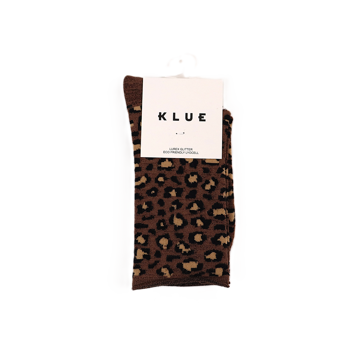 Chaussettes léopard marron glitter - Klue 🧦 Klue