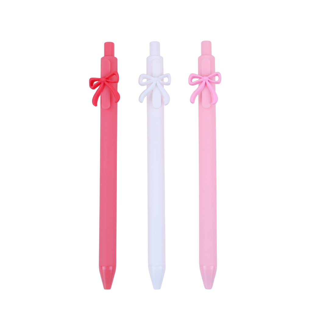 Lot de 3 stylos bille détail nœud  🎀 Wild Zouzou