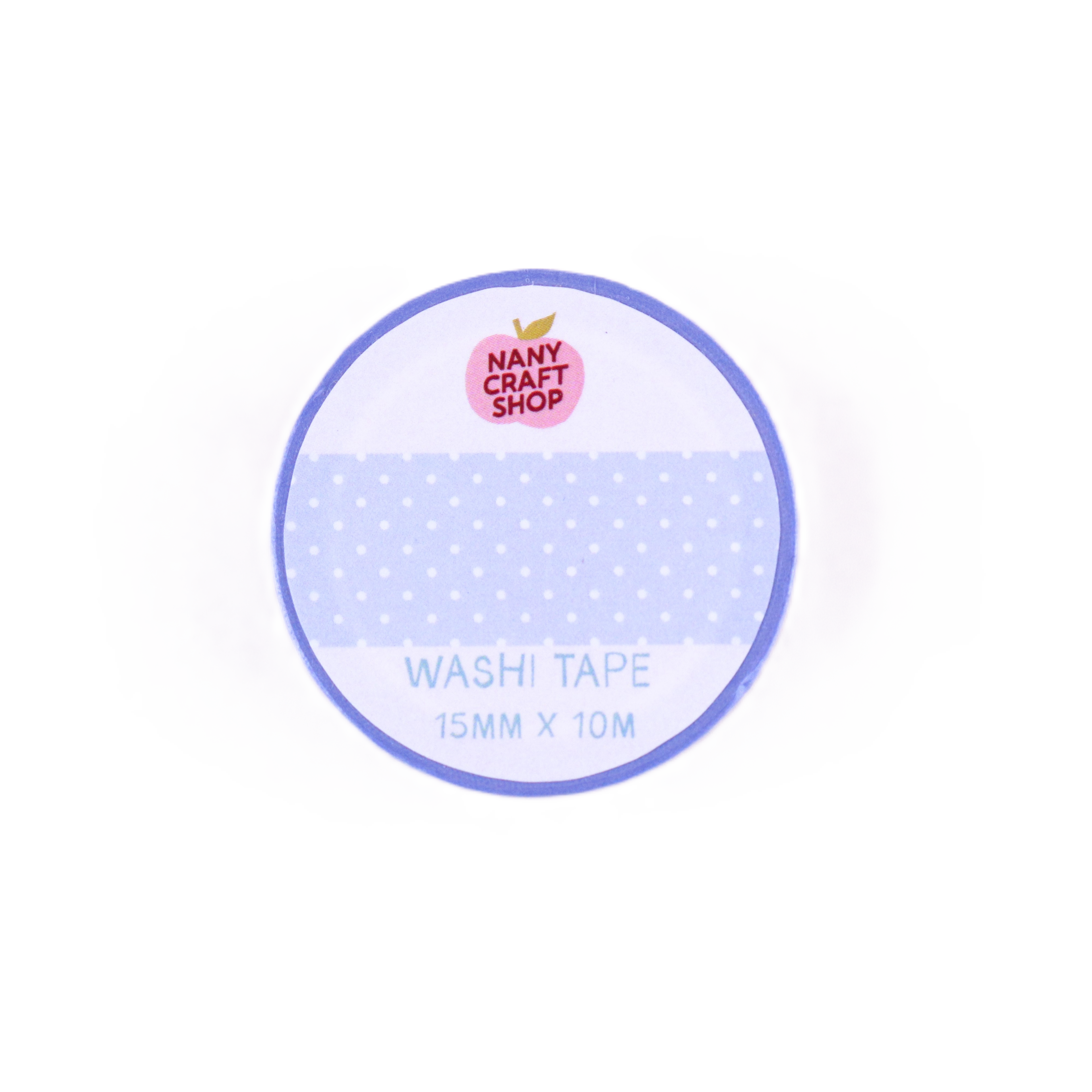 Washi tape Nany Craft Shop, polka dot bleu 📒 Nany Craft Shop