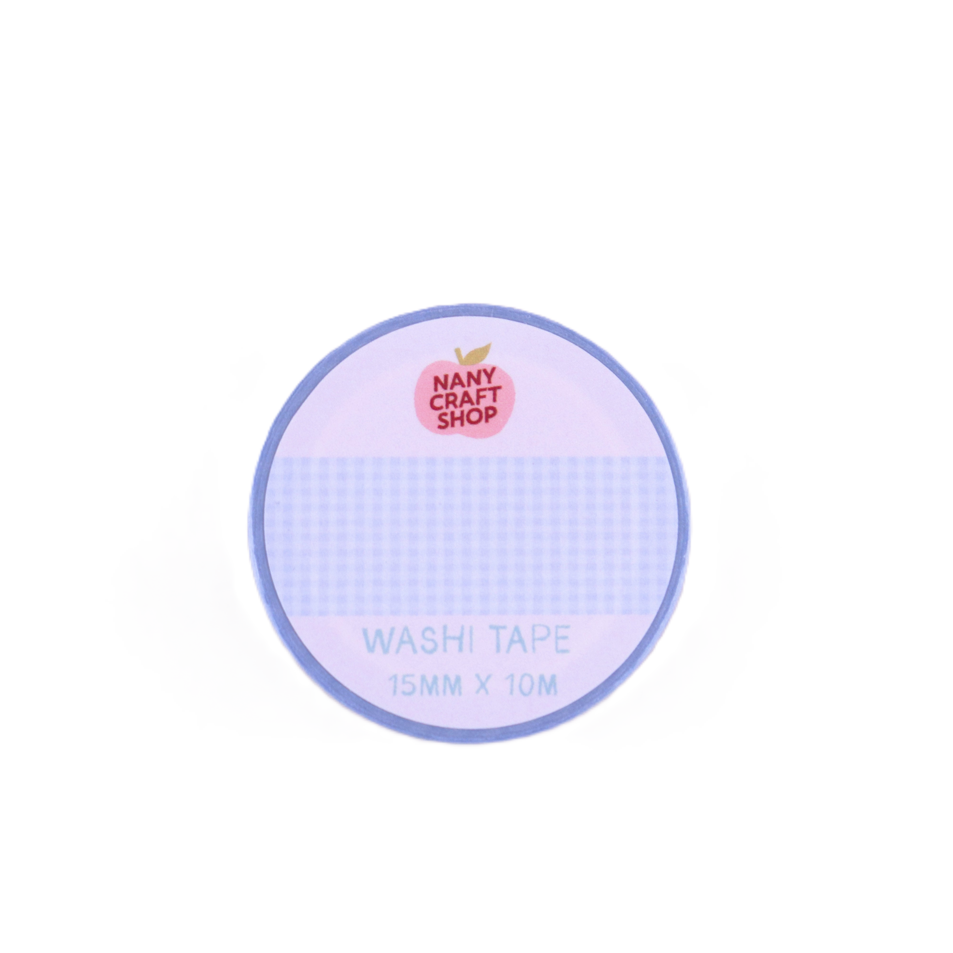 Washi tape Nany Craft Shop, vichy bleu 📒 Nany Craft Shop