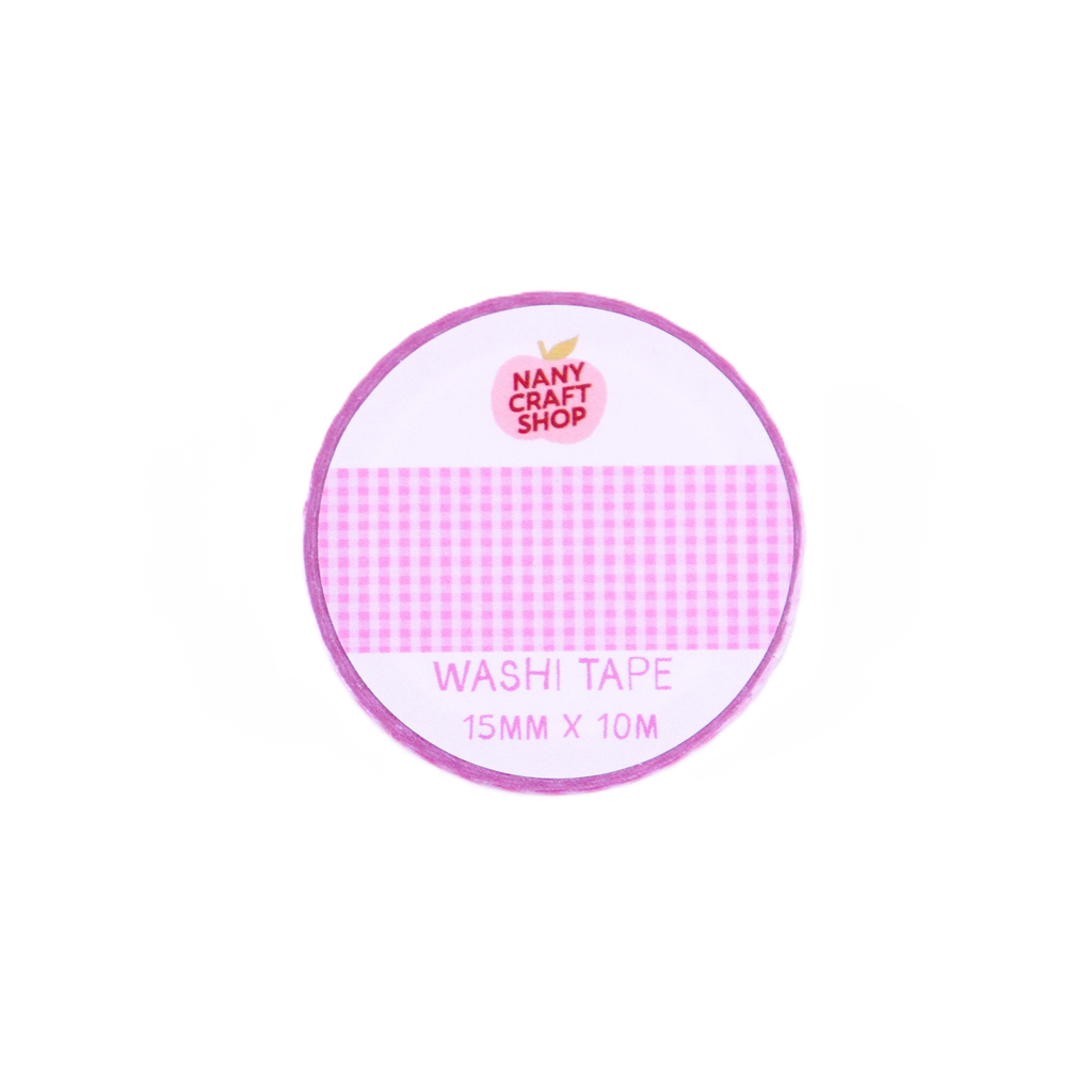 Washi tape Nany Craft Shop, vichy rose 📒 Nany Craft Shop