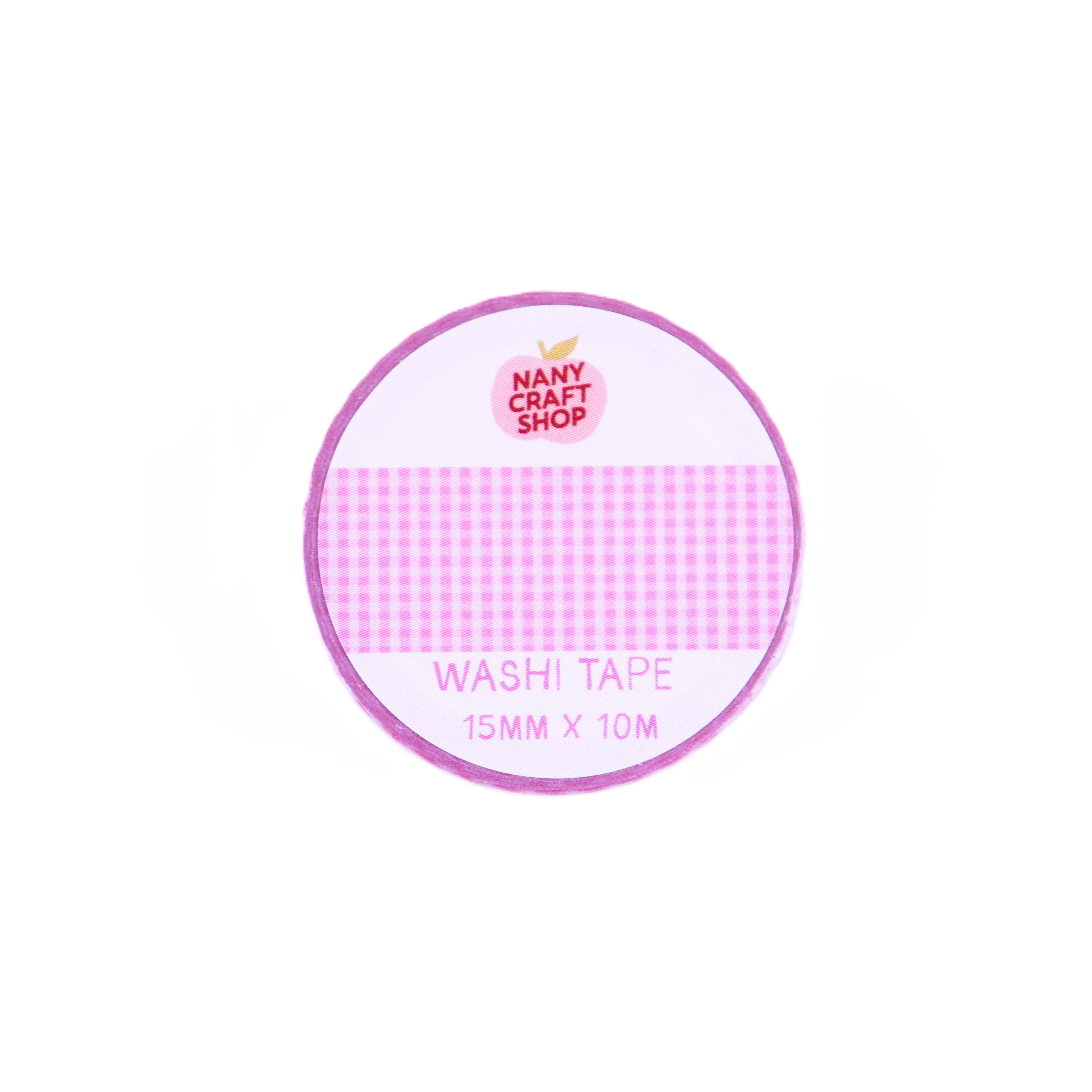 Washi tape Nany Craft Shop, vichy rose 📒 Nany Craft Shop